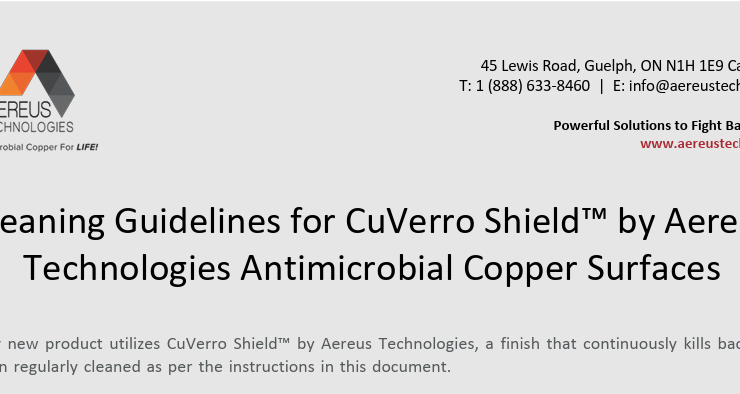 CuVerro Shield Cleaning Guidelines